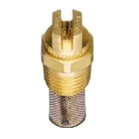 Flat-spray brass industrial spray nozzle component
